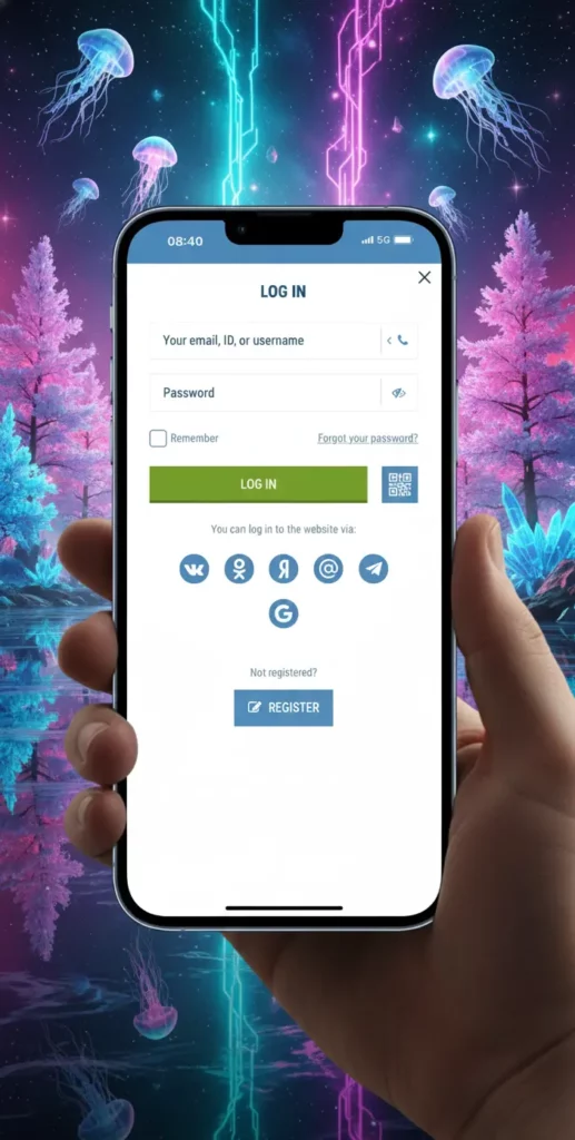 1xbet login application mobile