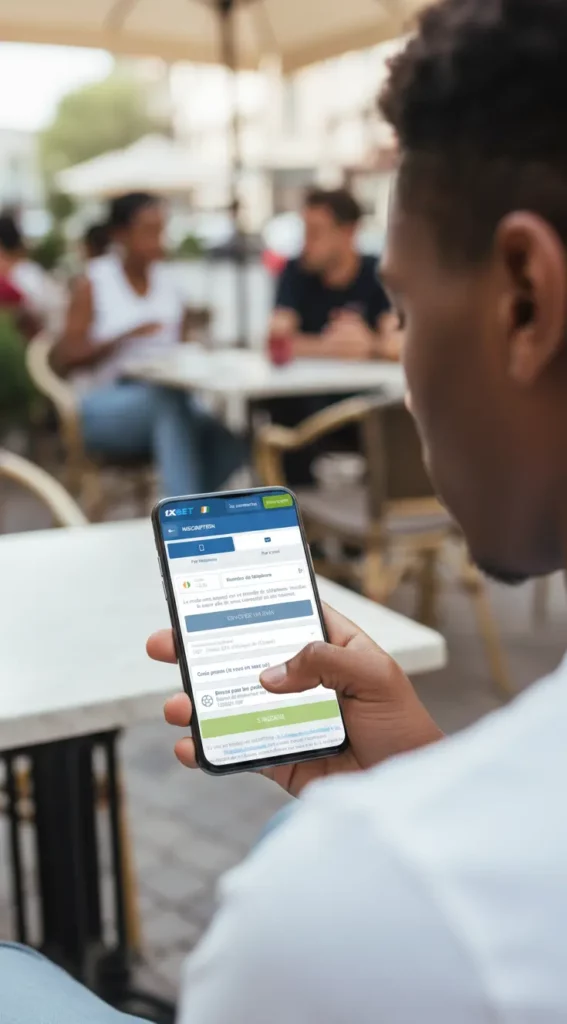 Interface 1xbet mobile — création de compte